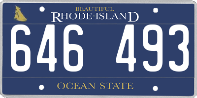 RI license plate 646493