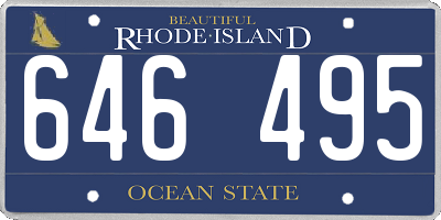 RI license plate 646495