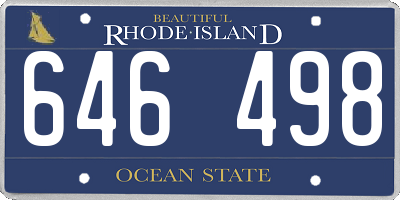 RI license plate 646498
