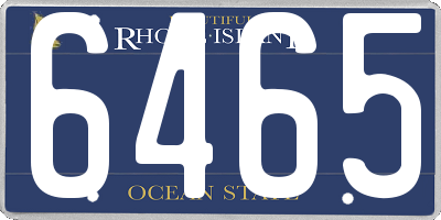 RI license plate 6465