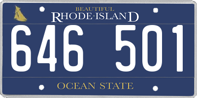 RI license plate 646501
