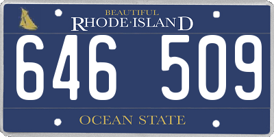 RI license plate 646509