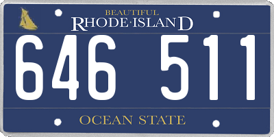 RI license plate 646511