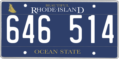 RI license plate 646514