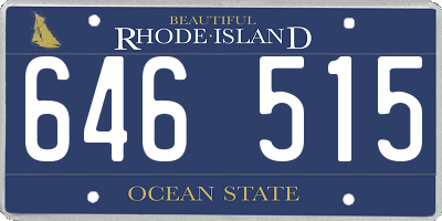 RI license plate 646515