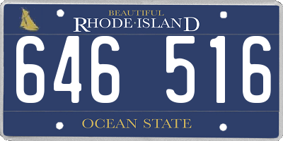 RI license plate 646516