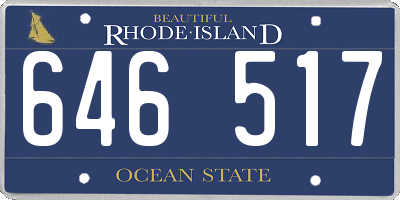 RI license plate 646517