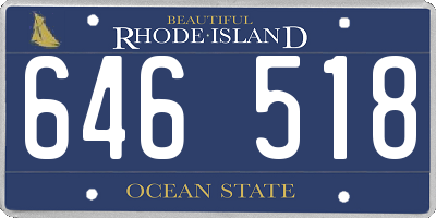 RI license plate 646518