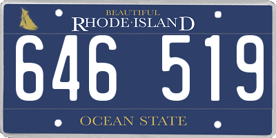 RI license plate 646519