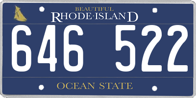 RI license plate 646522