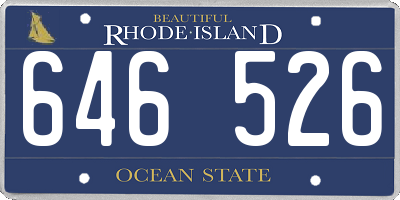 RI license plate 646526