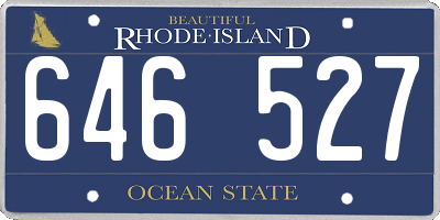 RI license plate 646527