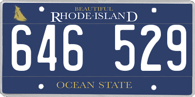 RI license plate 646529