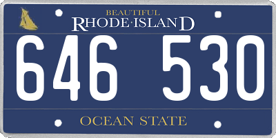 RI license plate 646530
