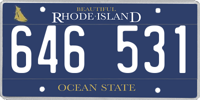 RI license plate 646531