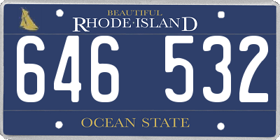 RI license plate 646532