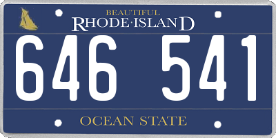 RI license plate 646541