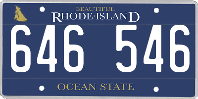 RI license plate 646546