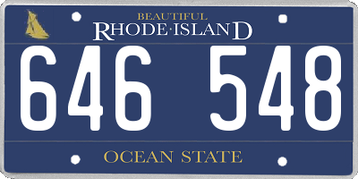 RI license plate 646548