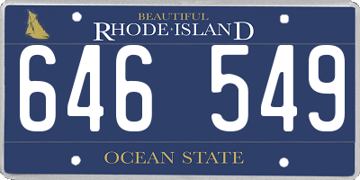 RI license plate 646549