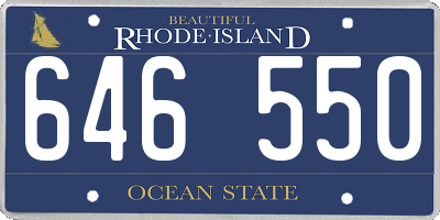 RI license plate 646550