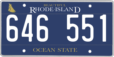 RI license plate 646551