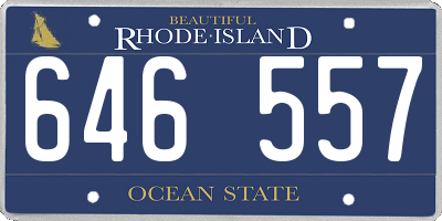 RI license plate 646557