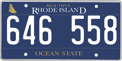 RI license plate 646558