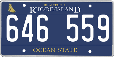 RI license plate 646559