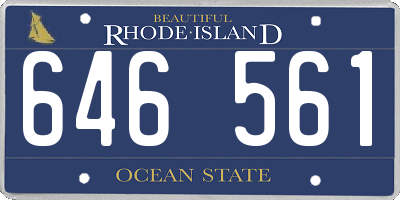 RI license plate 646561