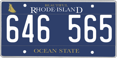 RI license plate 646565