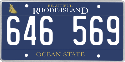 RI license plate 646569