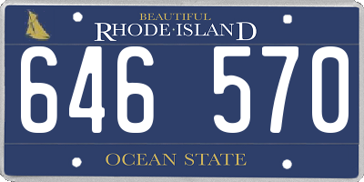 RI license plate 646570