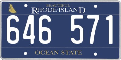 RI license plate 646571
