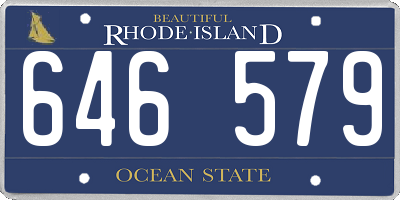 RI license plate 646579