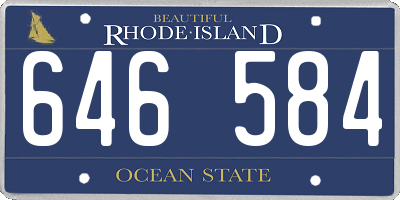 RI license plate 646584