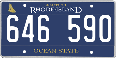 RI license plate 646590