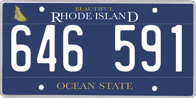 RI license plate 646591