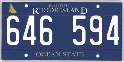 RI license plate 646594