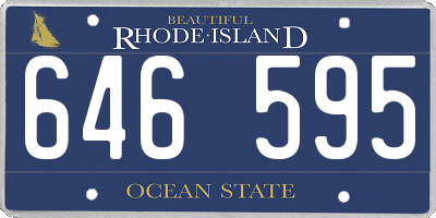 RI license plate 646595