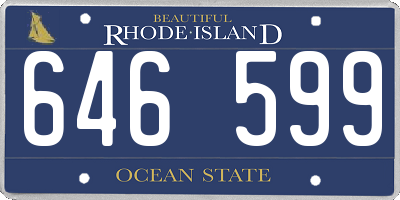 RI license plate 646599