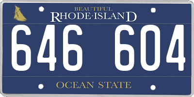 RI license plate 646604