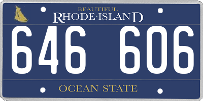 RI license plate 646606