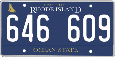 RI license plate 646609