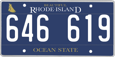 RI license plate 646619