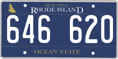RI license plate 646620