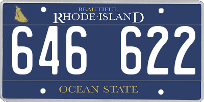 RI license plate 646622