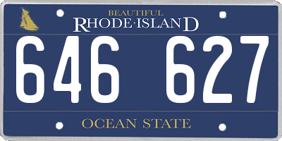 RI license plate 646627