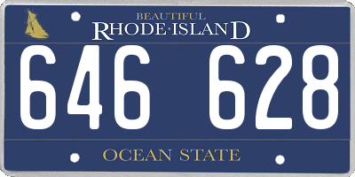 RI license plate 646628