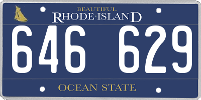 RI license plate 646629